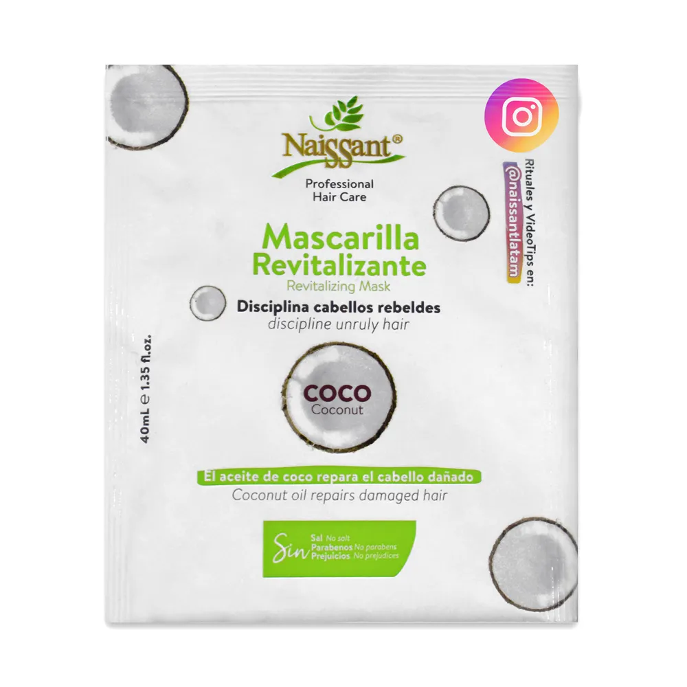 SACHET MASCARILLA COCO 40ML NAISSANT