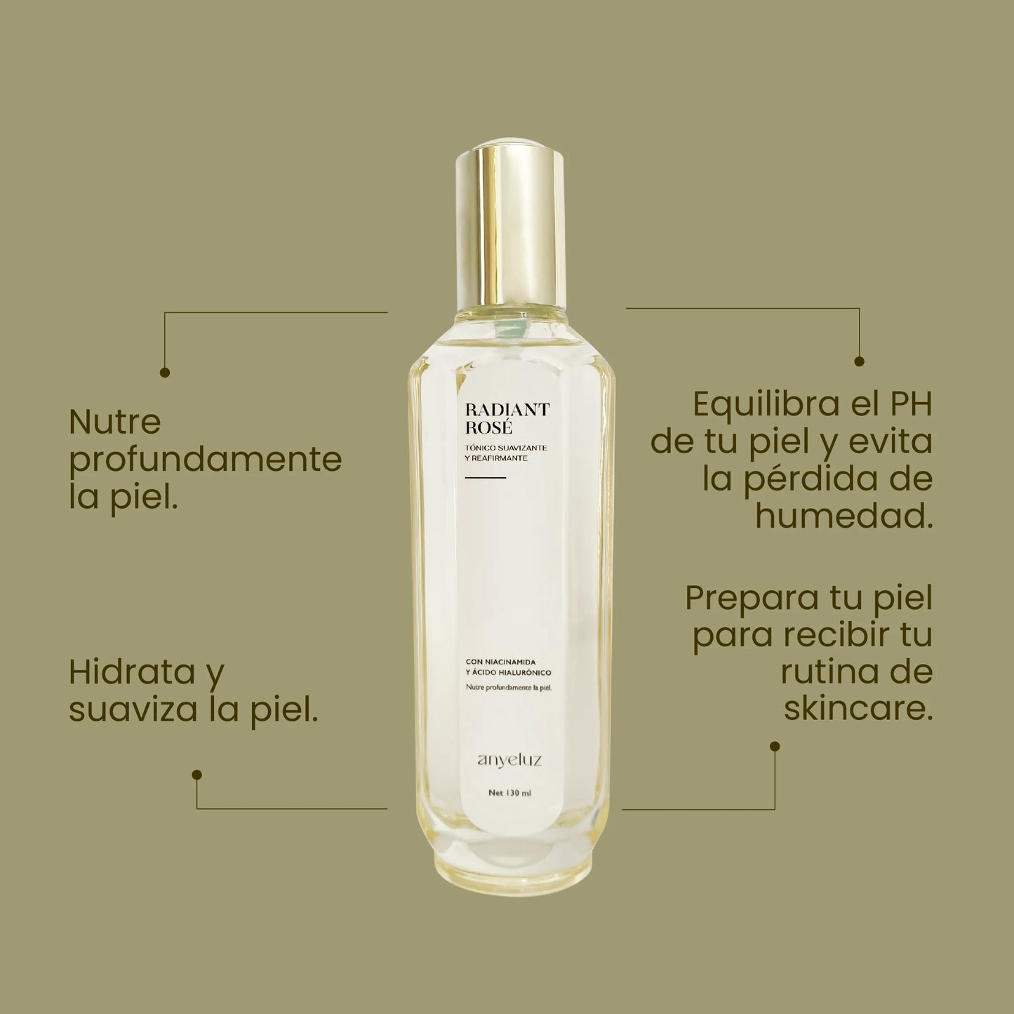 RADIANT ROSÉ TÓNICO SUAVIZANTE REAFIRMANTE ANYELUZ