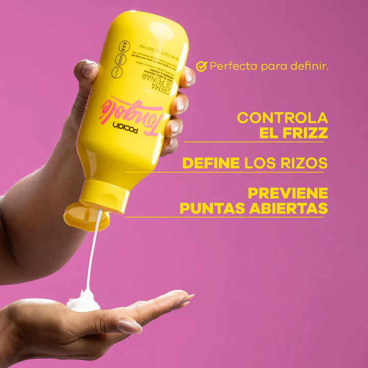 CREMA PARA PEINAR LEAVE ON PARA RIZOS TONGOLÉ POCIÓN