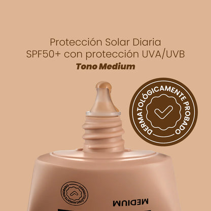 PROTECTOR SOLAR SPF50+ FUSION WATER - TONO MEDIUM