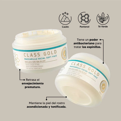 MASCARILLA FACIAL SOFT FACE 120GRS CLASS GOLD