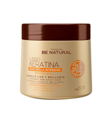 MASCARILLA CAPILAR LISO KERATINA 350G BE NATURAL