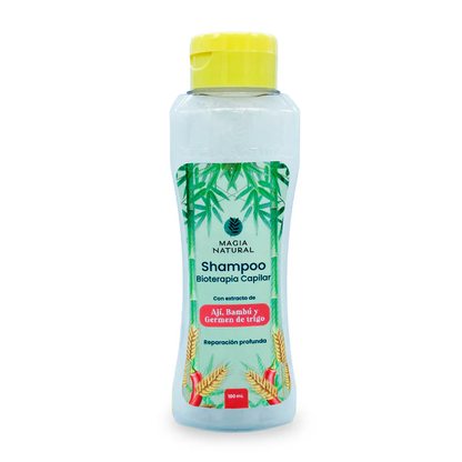 SHAMPOO BIOTERAPIA CAPILAR AJI, BAMBÚ Y TRIGO MAGIA NATURAL