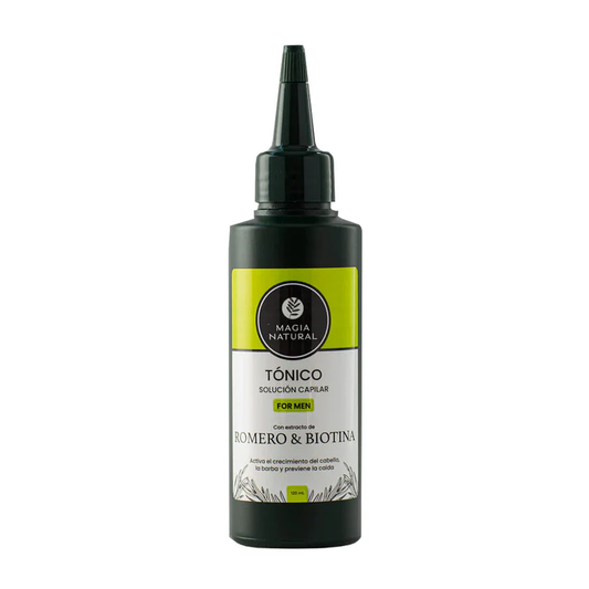 TÓNICO SOLUCIÓN CAPILAR FOR MEN ROMERO Y BIOTINA MAGIA NATURAL