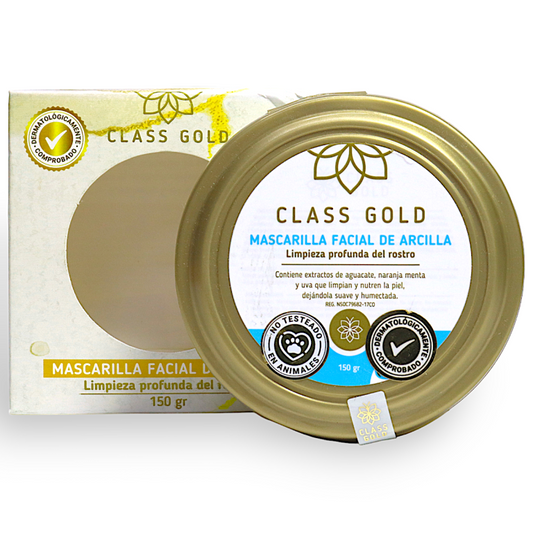 MASCARILLA DE ARCILLA PARA EL ROSTRO 150GRS CLASS GOLD