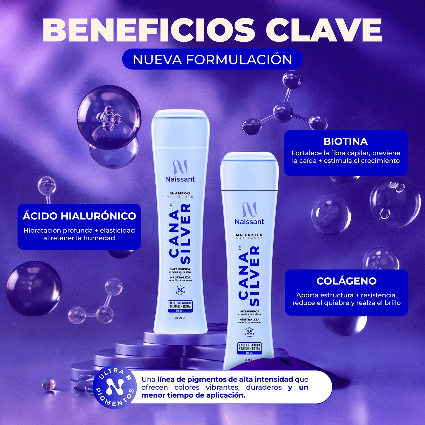 MASCARILLA MATIZANTE CANASILVER 300ML NAISSANT