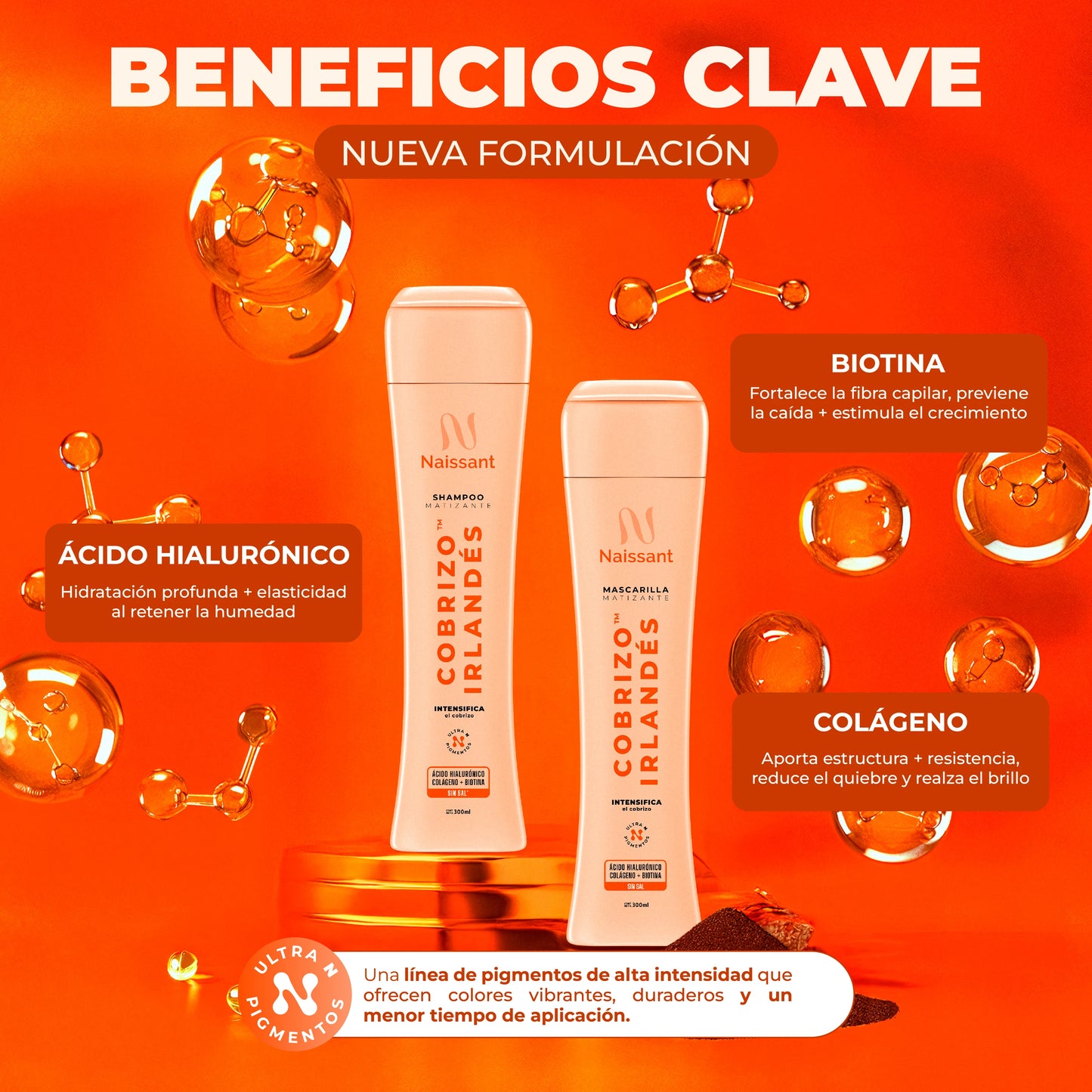 MASCARILLA MATIZANTE COBRIZO IRLANDES 300ML NAISSANT