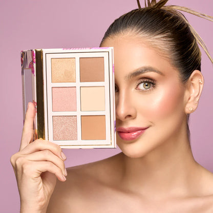 PALETA DE ILUMINADORES, CONTORNOS Y RUBORES GLAM FACE