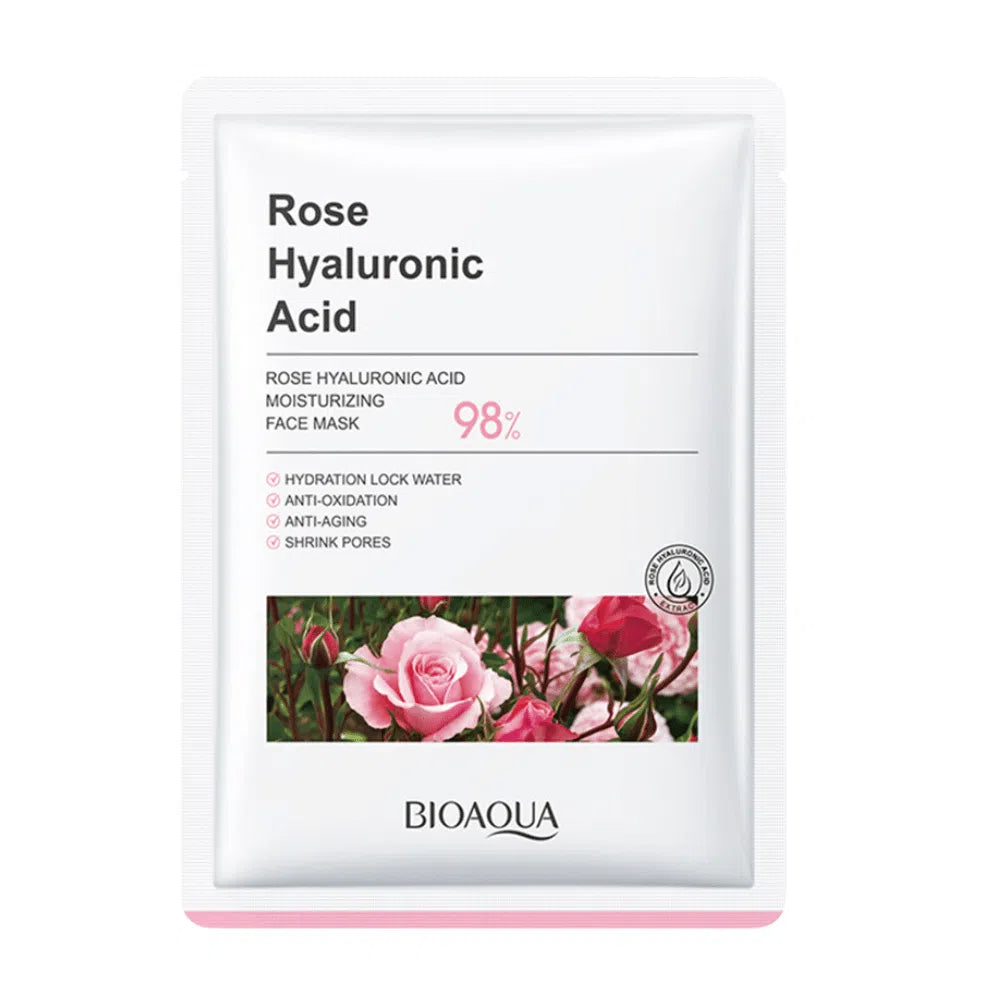 MASCARILLA VELO ROSAS Y ACIDO HIALURONICO BIOAQUA