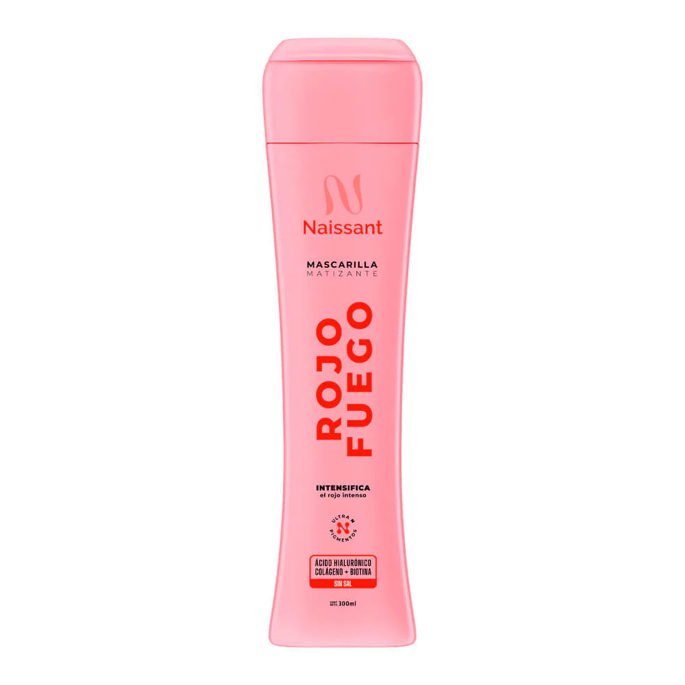 MASCARILLA MATIZANTE ROJO FUEGO 300ML NAISSANT