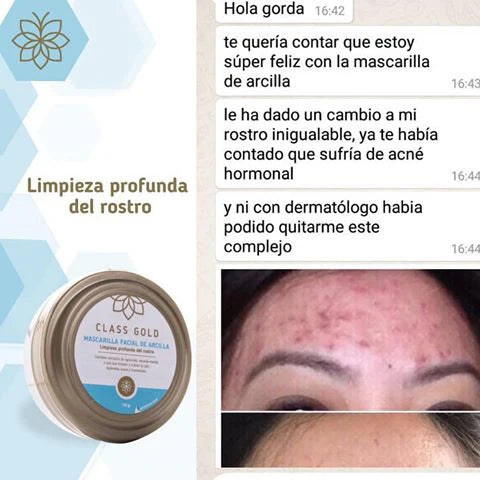 MASCARILLA DE ARCILLA PARA EL ROSTRO 150GRS CLASS GOLD