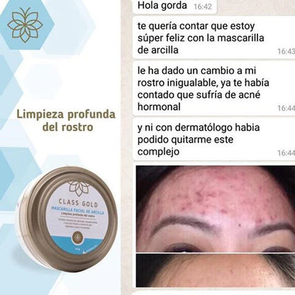MASCARILLA DE ARCILLA PARA EL ROSTRO 150GRS CLASS GOLD